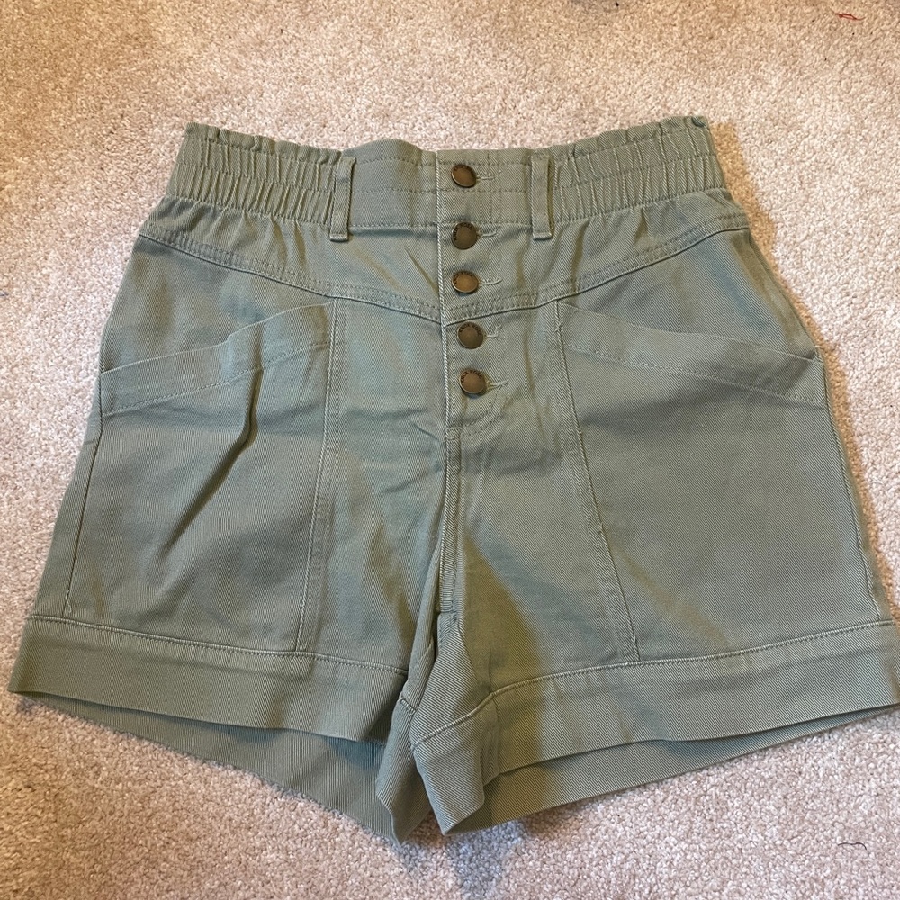 Knox Rose High Waist Shorts with Elastic Waistband